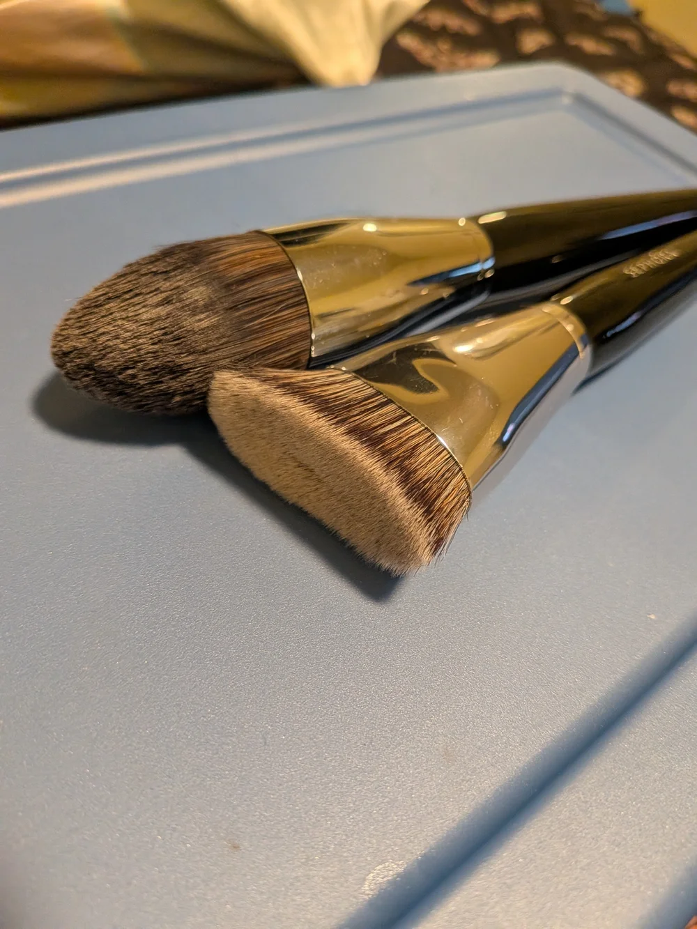 Sephora Black and Gold Makeup Brush Duo